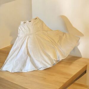 Vintage Western Style White Maxi Skirt 12